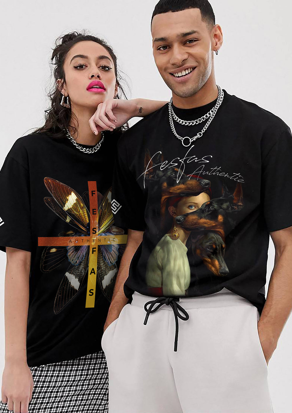 FesFas friendship-print T-shirt