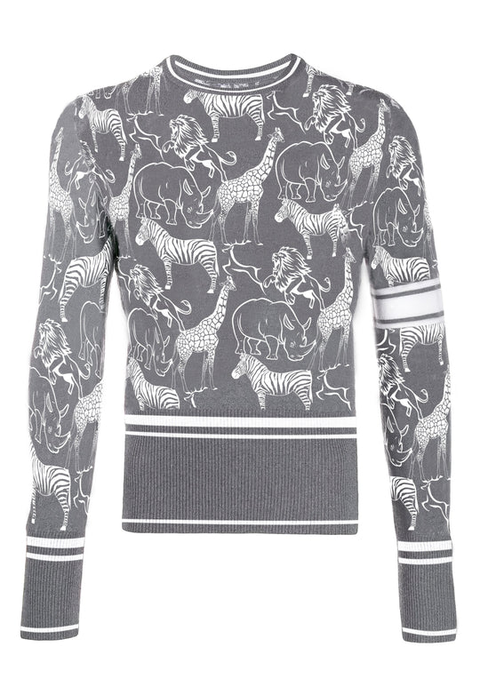 FesFas animals knitted jumper | Grey | Men