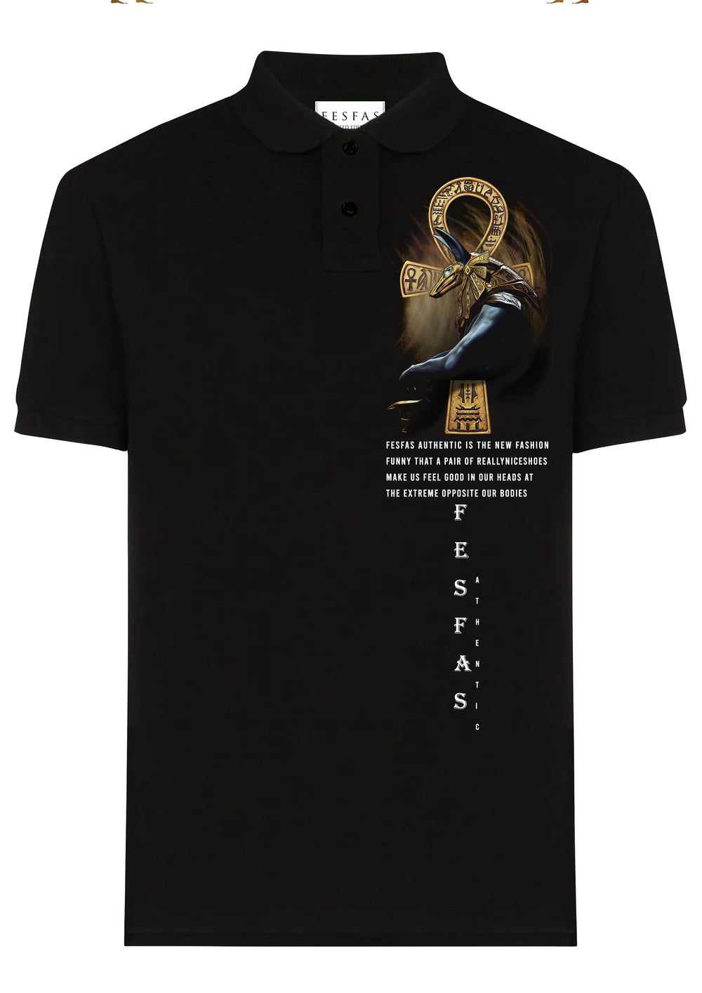 FesFas Anubis-print Polo Shirt