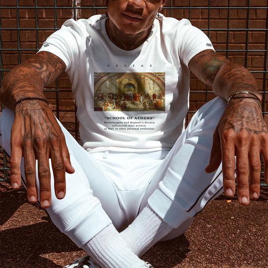 FesFas athens-print T-shirt | White | Men