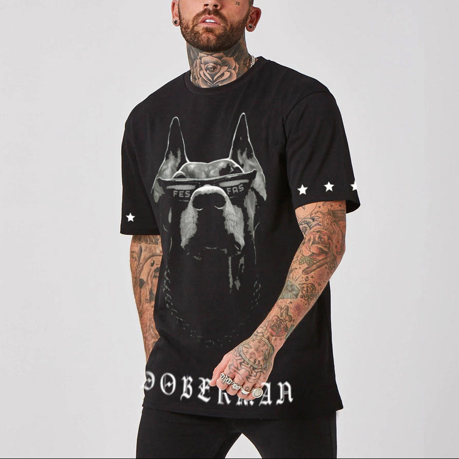 FesFas doberman-print T-shirt | Black | Men