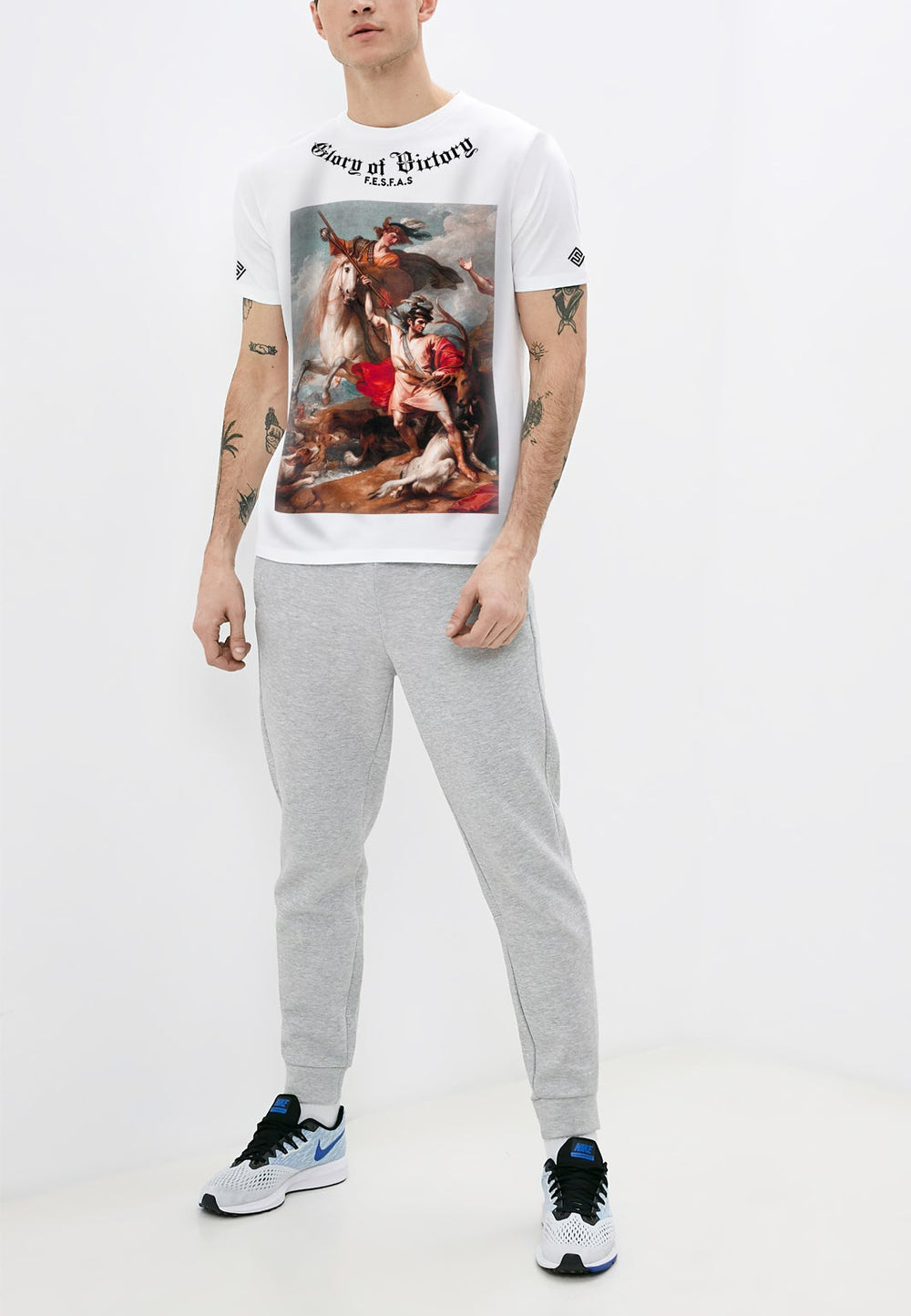 FesFas hunters-print T-shirt | White | Men