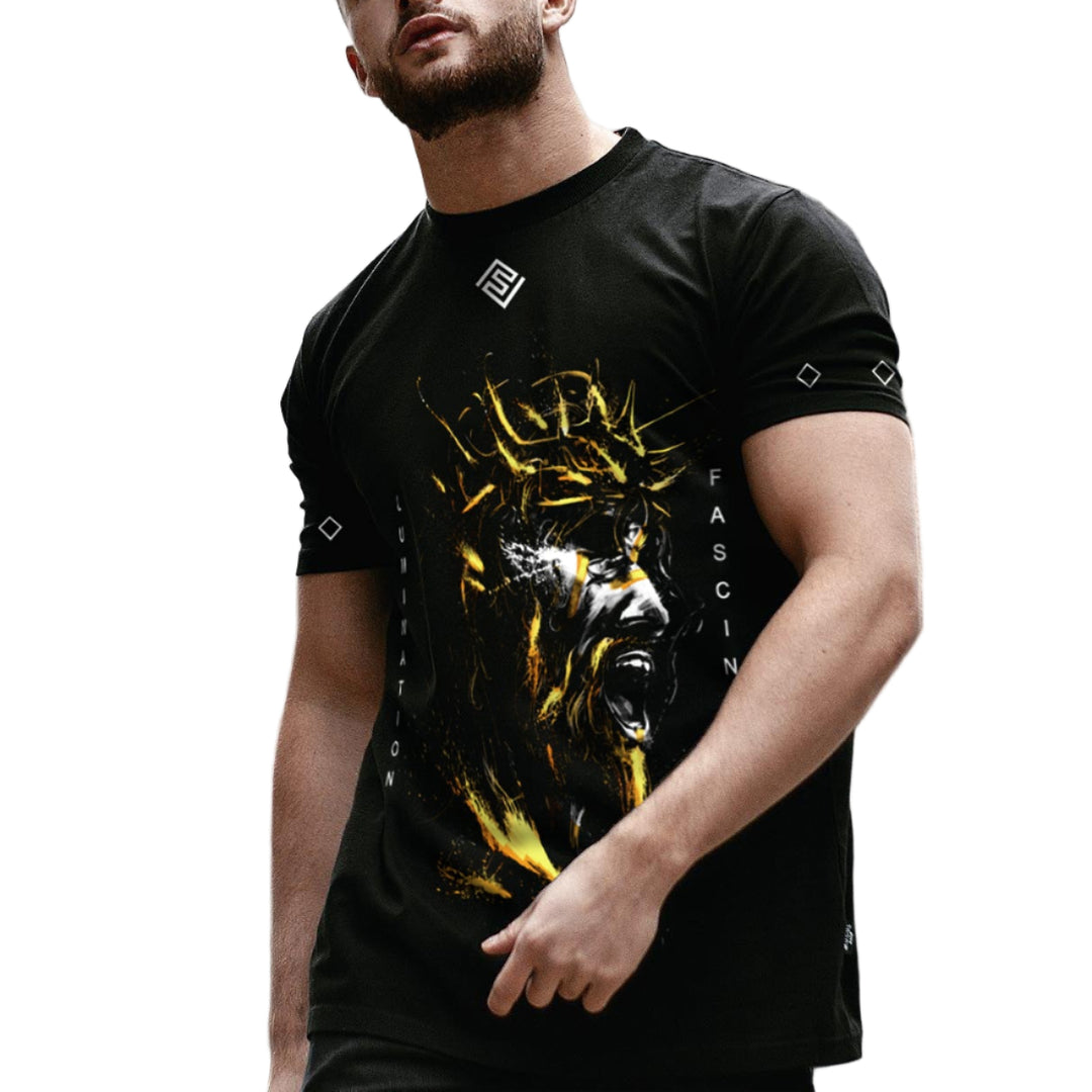 FesFas lumination-print T-shirt | Black | Men