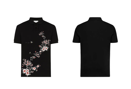 FesFas Floral-print Polo Shirt | Men | Black
