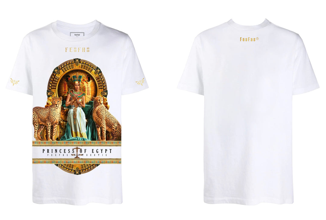 FesFas egypt queen-print T-shirt | White | Men