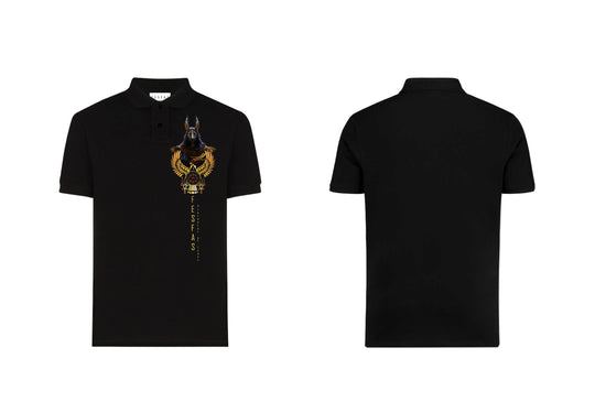 FesFas Anubis-print Polo Shirt | Men | Black