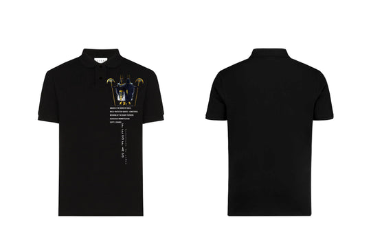 FesFas Anubis-print Polo Shirt | Men | Black