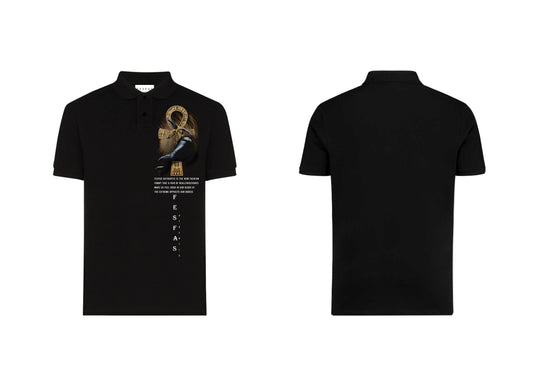FesFas Anubis-print Polo Shirt | Men | Black
