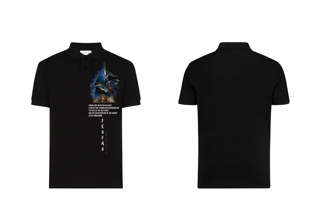 FesFas Guide Of Souls-print Polo Shirt | Men | Black