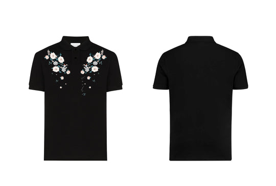 FesFas Floral-print Polo Shirt | Men | Black