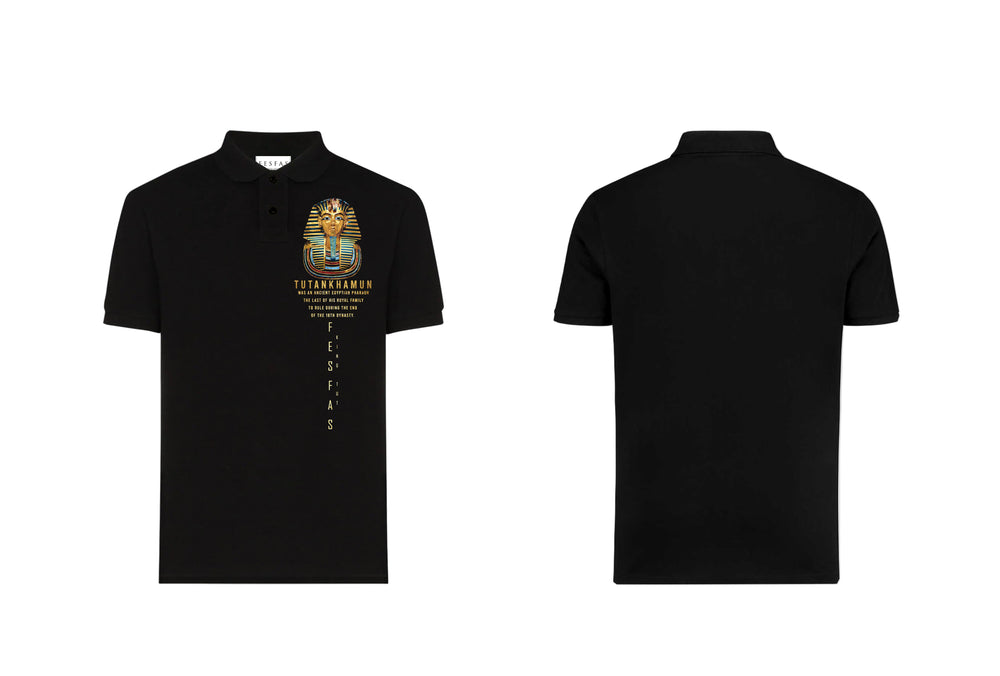 FesFas King Tut-print Polo Shirt | Men | Black