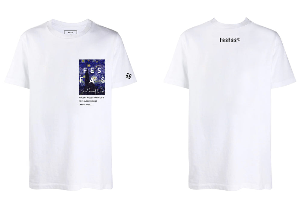 FesFas starry night-print T-shirt | White | Men