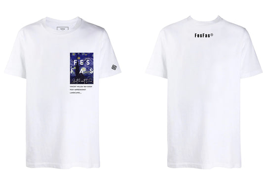 FesFas starry night-print T-shirt | White | Men