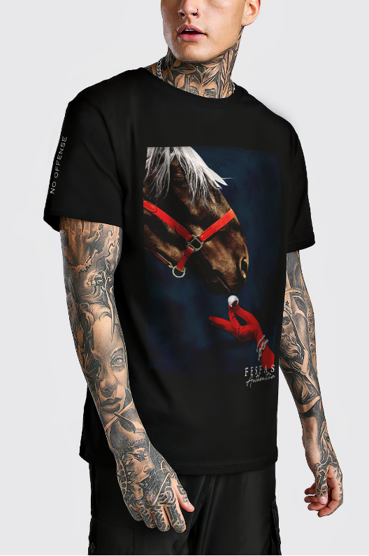 FesFas horse-print T-shirt | Black | Men