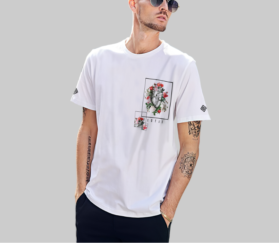 FesFas heart-print T-shirt | White | Men