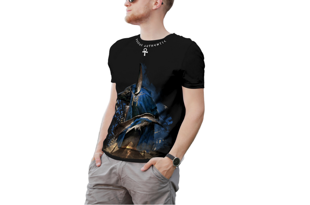 FesFas Anubis-print T-shirt | Black | Men