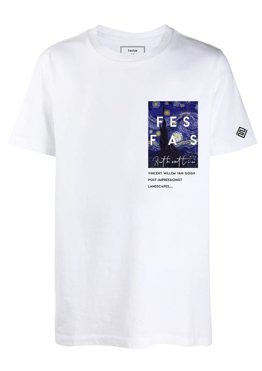 FesFas starry night-print T-shirt | White | Men