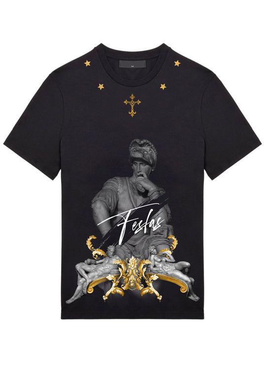 FesFas sculpture-print T-shirt | Black | Men