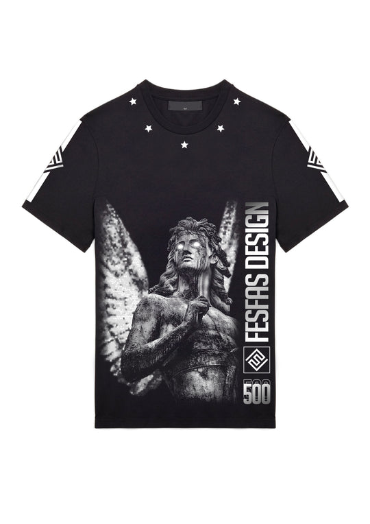 FesFas angel-print T-shirt | Black | Men