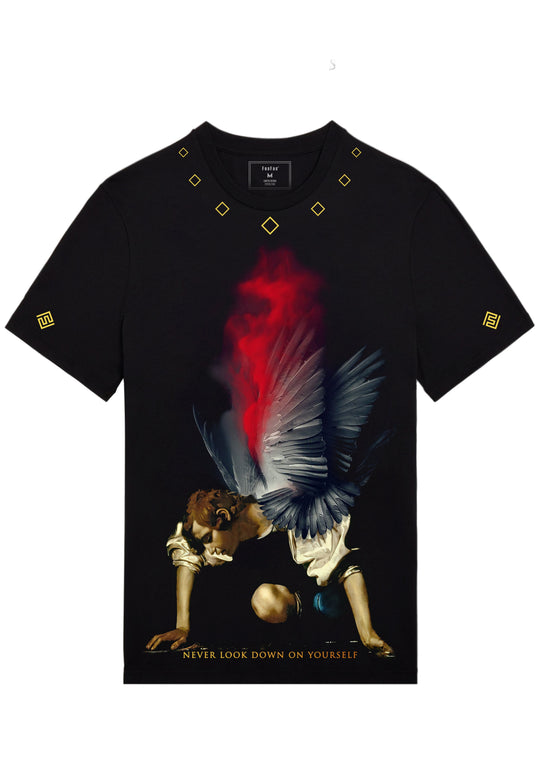 FesFas angel-print T-shirt | Black | Men