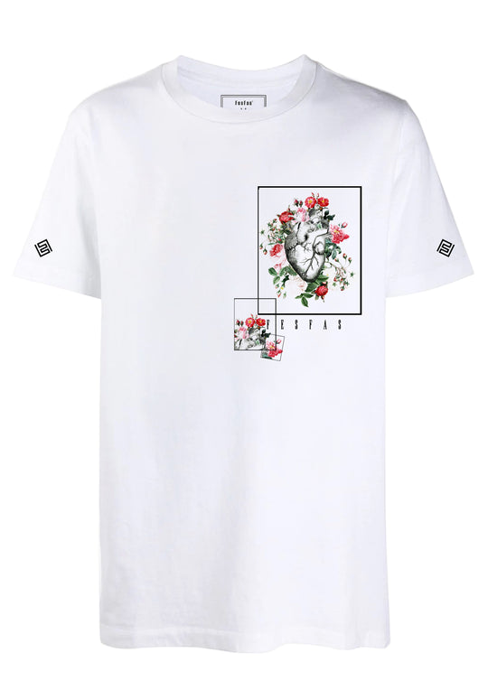 FesFas heart-print T-shirt | White | Men