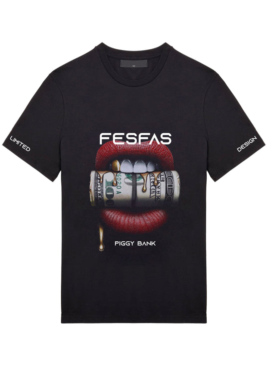 FesFas lips-print T-shirt | Black | Men