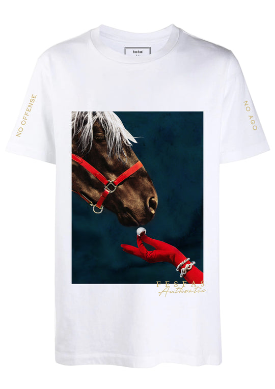 FesFas horse-print T-shirt | White | Men