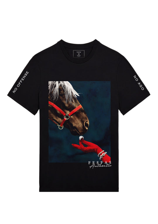 FesFas horse-print T-shirt | Black | Men
