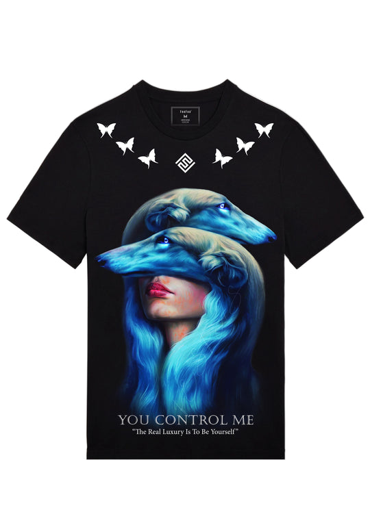 FesFas borzoi-print T-shirt | Black | Men