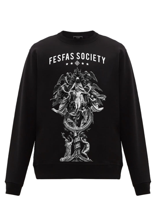 FesFas God-print Sweatshirt | Black | Men