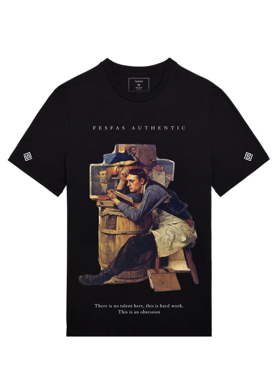 FesFas poet-print T-shirt | Black | Men