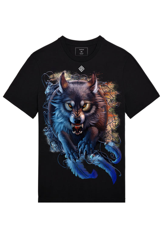 FesFas night wolf-print T-shirt | Black | Men