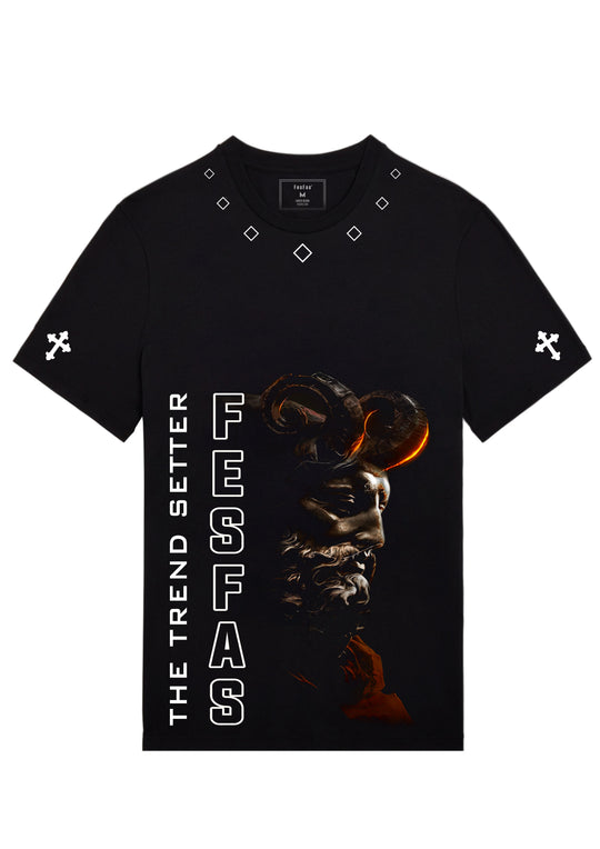 FesFas graphic-print T-shirt | Black | Men