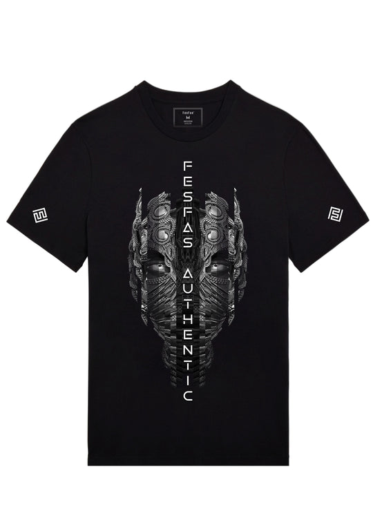 FesFas metal mask-print T-shirt | Black | Men