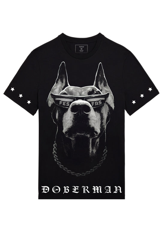 FesFas doberman-print T-shirt | Black | Men