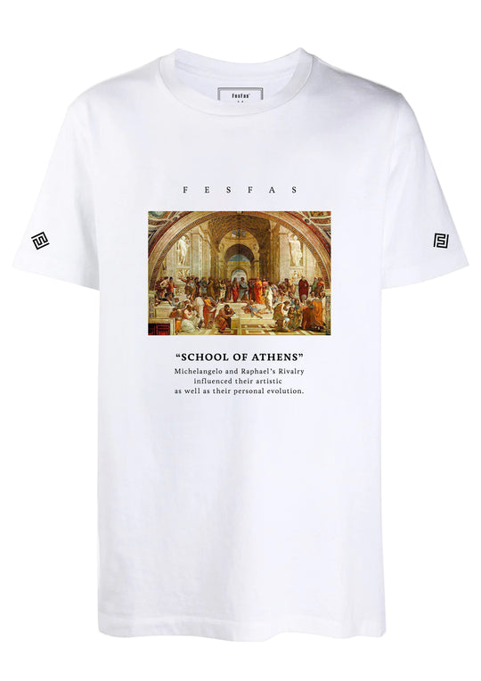 FesFas athens-print T-shirt | White | Men