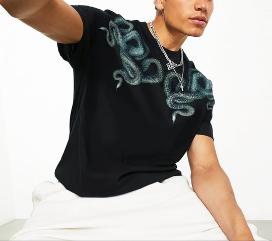FesFas snake-print T-shirt | Black | Men