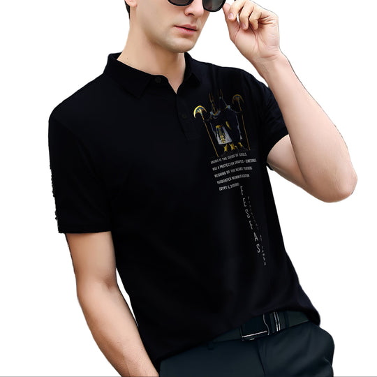 FesFas Anubis-print Polo Shirt | Men | Black