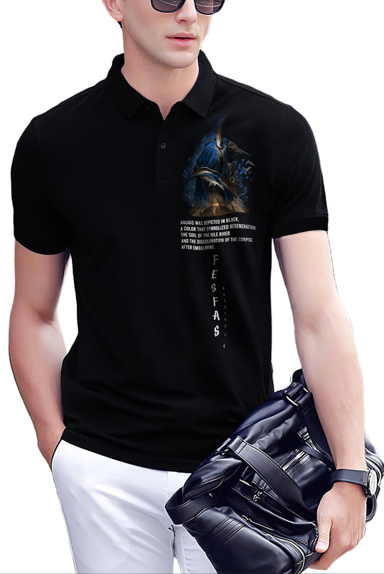 FesFas Guide Of Souls-print Polo Shirt | Men | Black