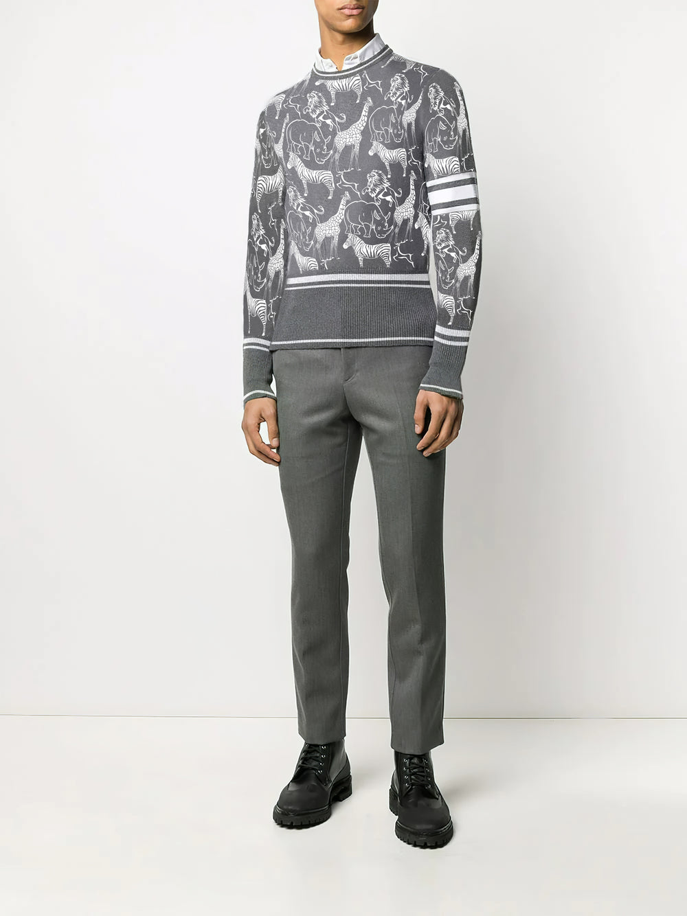 FesFas animals knitted jumper | Grey | Men
