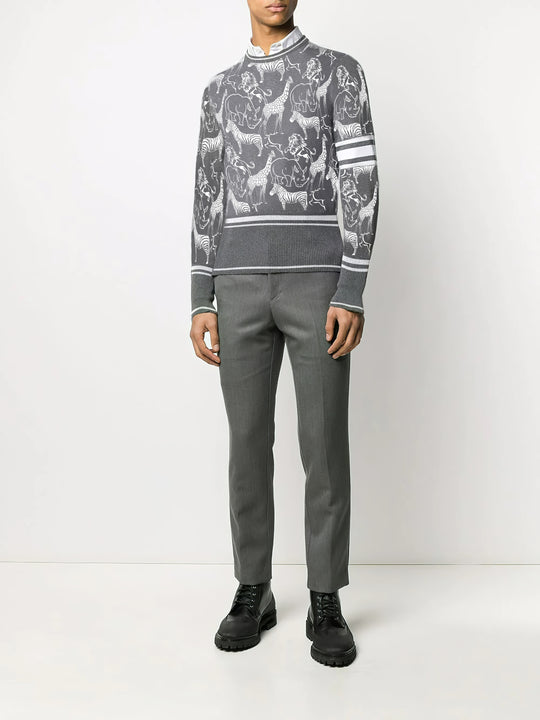 FesFas animals knitted jumper | Grey | Men