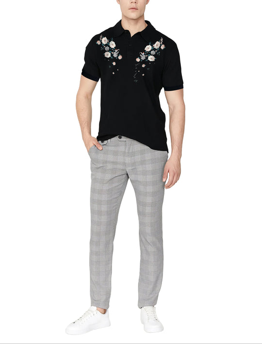 FesFas Floral-print Polo Shirt | Men | Black