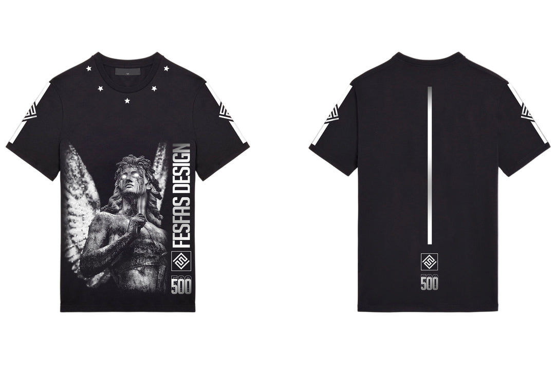 FesFas angel-print T-shirt | Black | Men