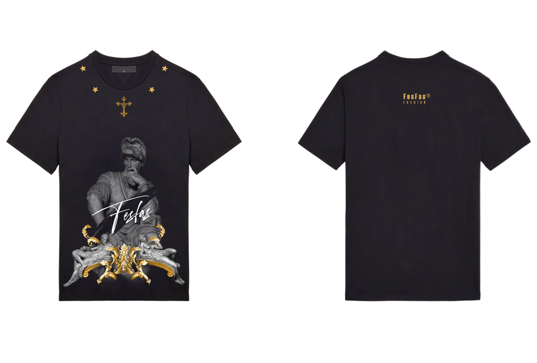 FesFas sculpture-print T-shirt | Black | Men