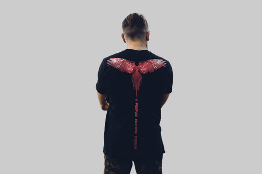 FesFas wings-print T-shirt | Black | Men
