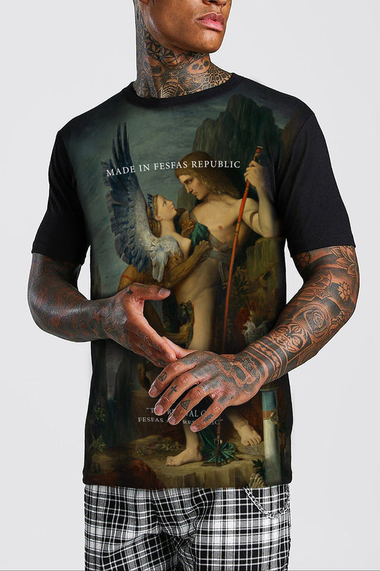 FesFas revival-print T-shirt | Black | Men