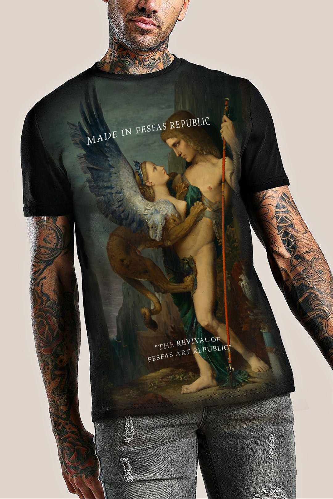FesFas revival-print T-shirt | Black | Men
