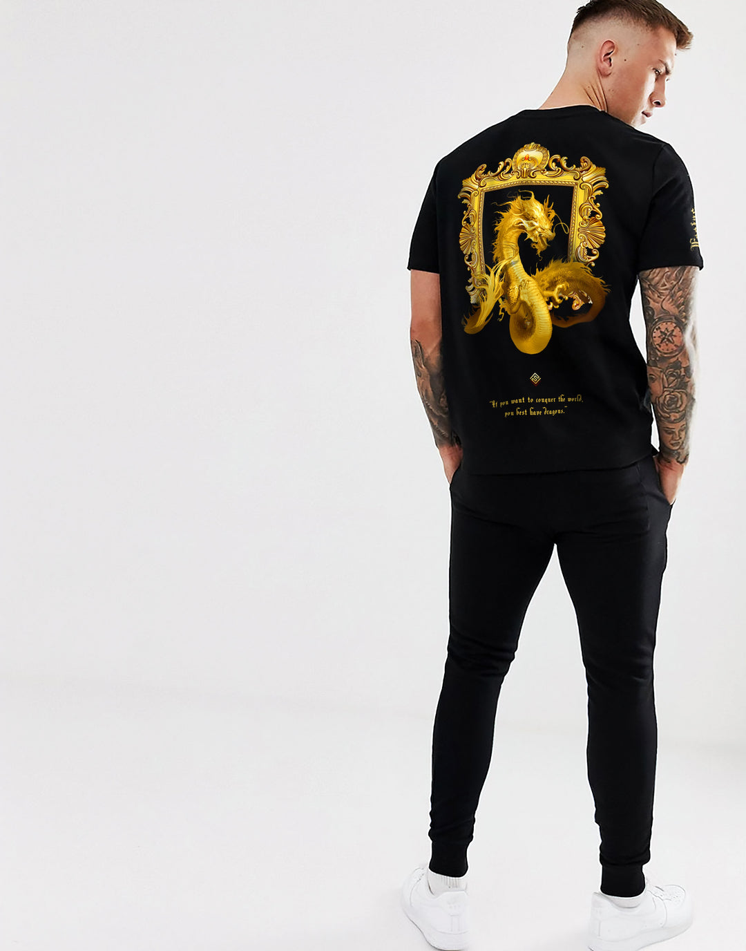 FesFas dragon-print T-shirt | Black | Men